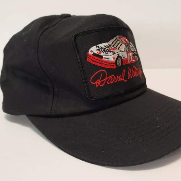 Vintage Darrell Waltrip Snapback Hat With Patch Black Adjustable Unbranded - Picture 3 of 7